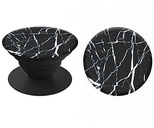 Expanding Stand and Grip for Smartphones and Tablets Multi-Function Holder(Galaxy S7, S7 Edge, iPhone SE / 5 / 5S / 6 / 6+ /6S / 7 / 7+ /iPad / IPad Mini) (Black Marble)