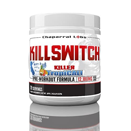 Chaparral Labs Killswitch Pre Workout Supplement! No Prop Blend & Fully Dosed Powder For Maximum Results! TropiCali Tropical Fruit Flavor!