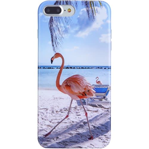 iPhone 7 Plus Case, KINFUTON iPhone 7 Plus Phone Case, IMD TPU Anti Scratch Sleek Soft Case, Compatible with iPhone 7 Plus 5.5" (Flamingo-K58)
