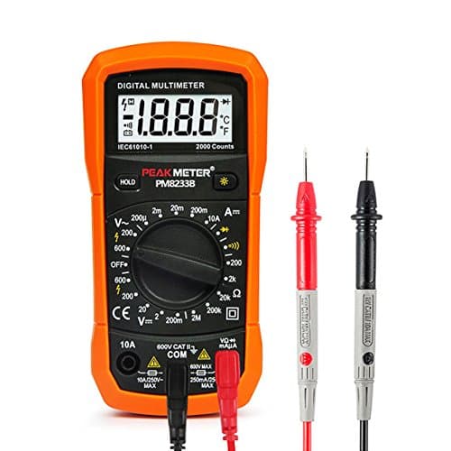 Digital Multimeter, USCVIS MS8233A 2000 Counts Auto Ranging Digital Multimeters Digital Multi Tester, Measures Voltage Tester, Current, Resistance, Continuity, Frequency, Transistors.