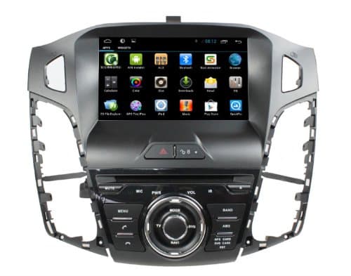 lsqSTAR 8 Inch in-dash Capacitive Android 4.4 Multimedia Stereo Navigation System Car GPS Navigation with LCD touch screen audio navigation system Radio Bluetooth RDS Steering wheel control car radio For Ford Focus year 2012 Support 3G / Wifi / OBD2 / TPMS / DVR / Mirror link