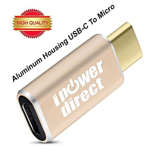 iPowerdirect® USB-C (Type C) To Micro USB Adapter Premium Quality Aluminum Housing For New Macbook 12" ChromeBook Pixel Asus Zen AiO Nokia N1 OnePlus 2 Nexus 6P 5X Lumia950XL etc