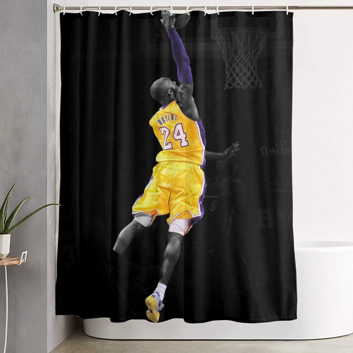 JONATHAN Ko-be Absorbent Quick Dry Printed Polyester Fiber Shower Curtain for Bedroom Livingroom Bathroom 59"x71"