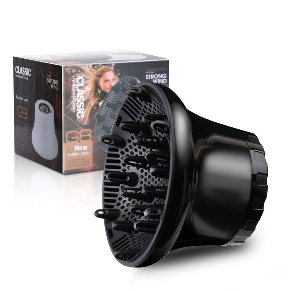 Universal Hair Diffuser Hair Dryer Diffuser Attachment For Curly Wave Thick and Nature Hair Profession Blow Dryer Diffuser Attachment Use Honeycomb Element Adjustable (black)