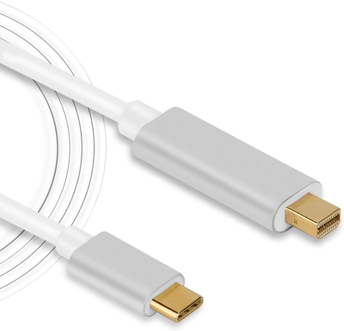 Thunderbolt USB Type C to Mini Displayport/Mini DP Cable 4K 60Hz Active Converter Male to Male Cable for Apple New MacBook 12", MacBook Pro 2017/2016, ChromeBook Pixel, Samsung Galaxy S8(6FT/1.8m)