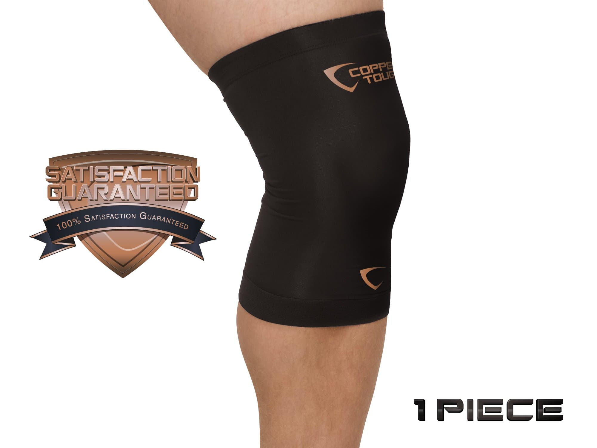 Copper Tough Compression Knee Brace - High Performance Copper Compression Sleeve for Enhanced Circulation, Recovery, Joint Pain and Support for Men and Women – Athletic or Everyday Use – X-Large