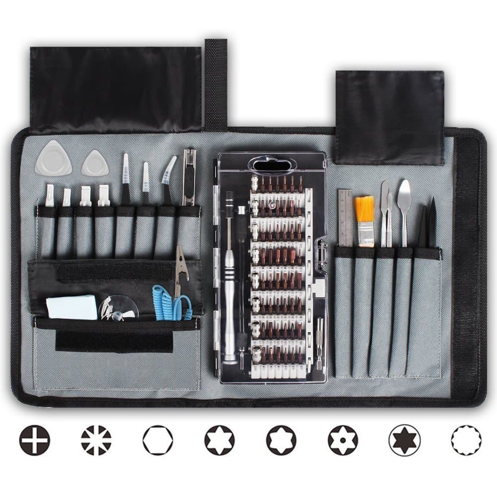 80 in 1 Precision Screwdriver Set with Magnetic Driver, Electronics Repair Tool Kit with Portable Pouch for Smartphones (including iPhone and Galaxy), Tablets, Laptops, Game Consoles and more!