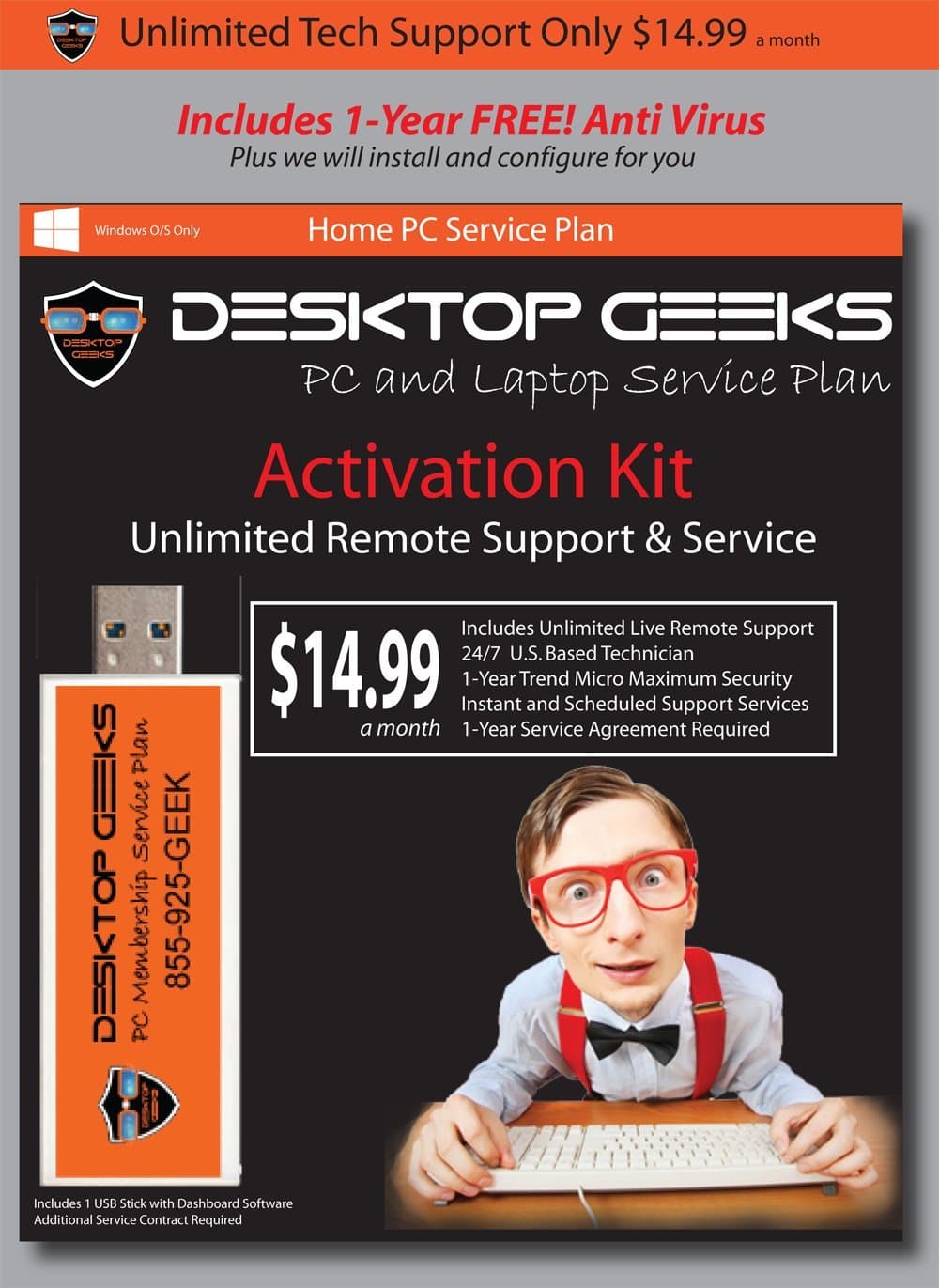 Desktop Geeks Activation Kit w/ FREE! Trend Micro Maximum Security Antivirus