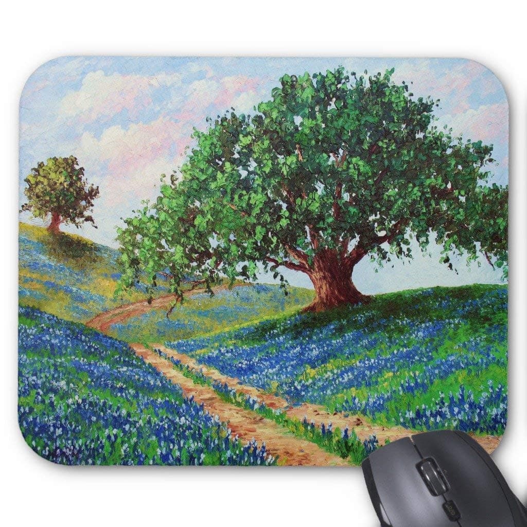Bluebonnet Road Mouse Pad