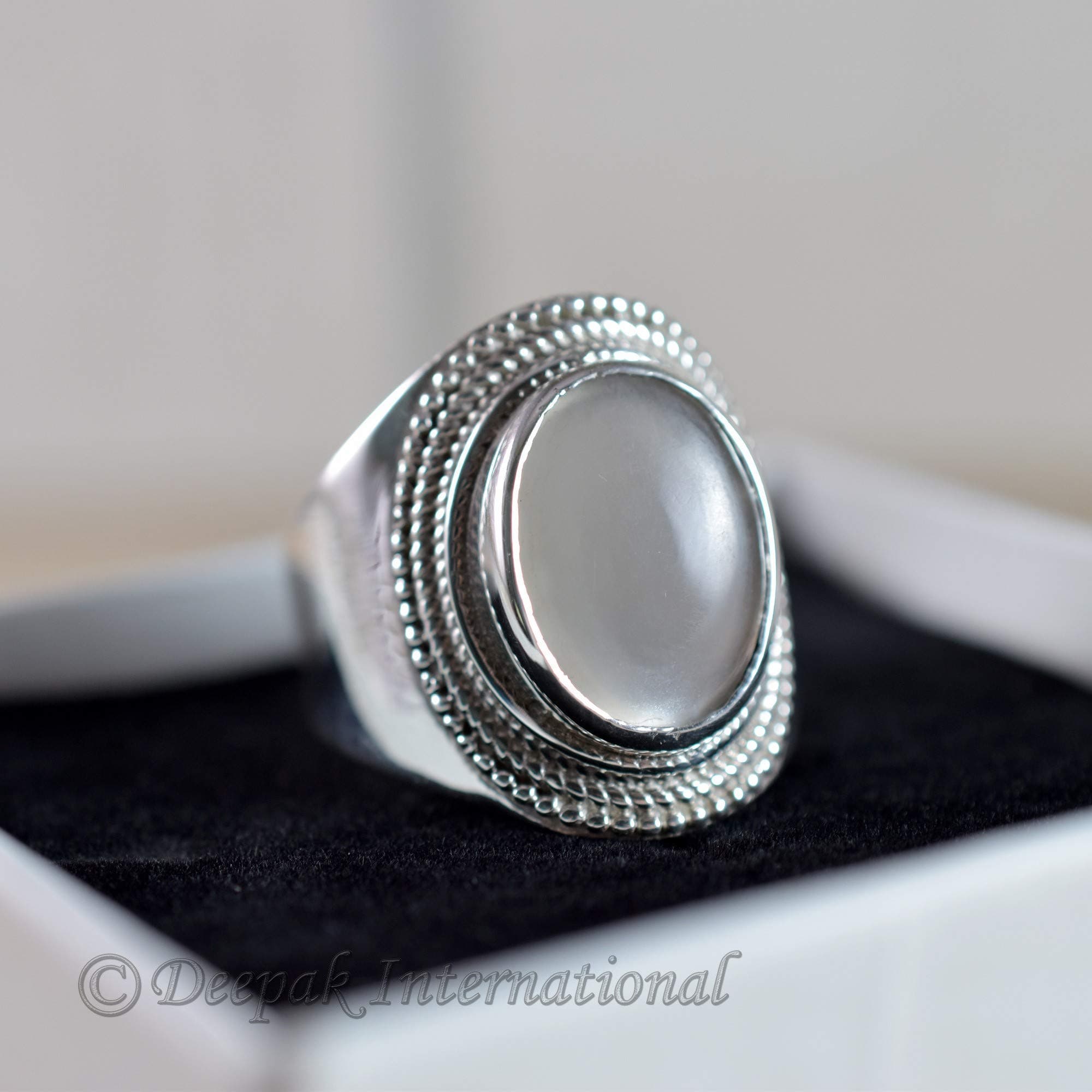 Natural Gray Moonstone Ring, Man's Heavy Ring, Solid 925 Sterling Silver Jewelry, Wide Band Ring, Bohemian Design Ring, Use Ring, Statement Ring, Handmade Ring, Anniversary Gift Jewelry