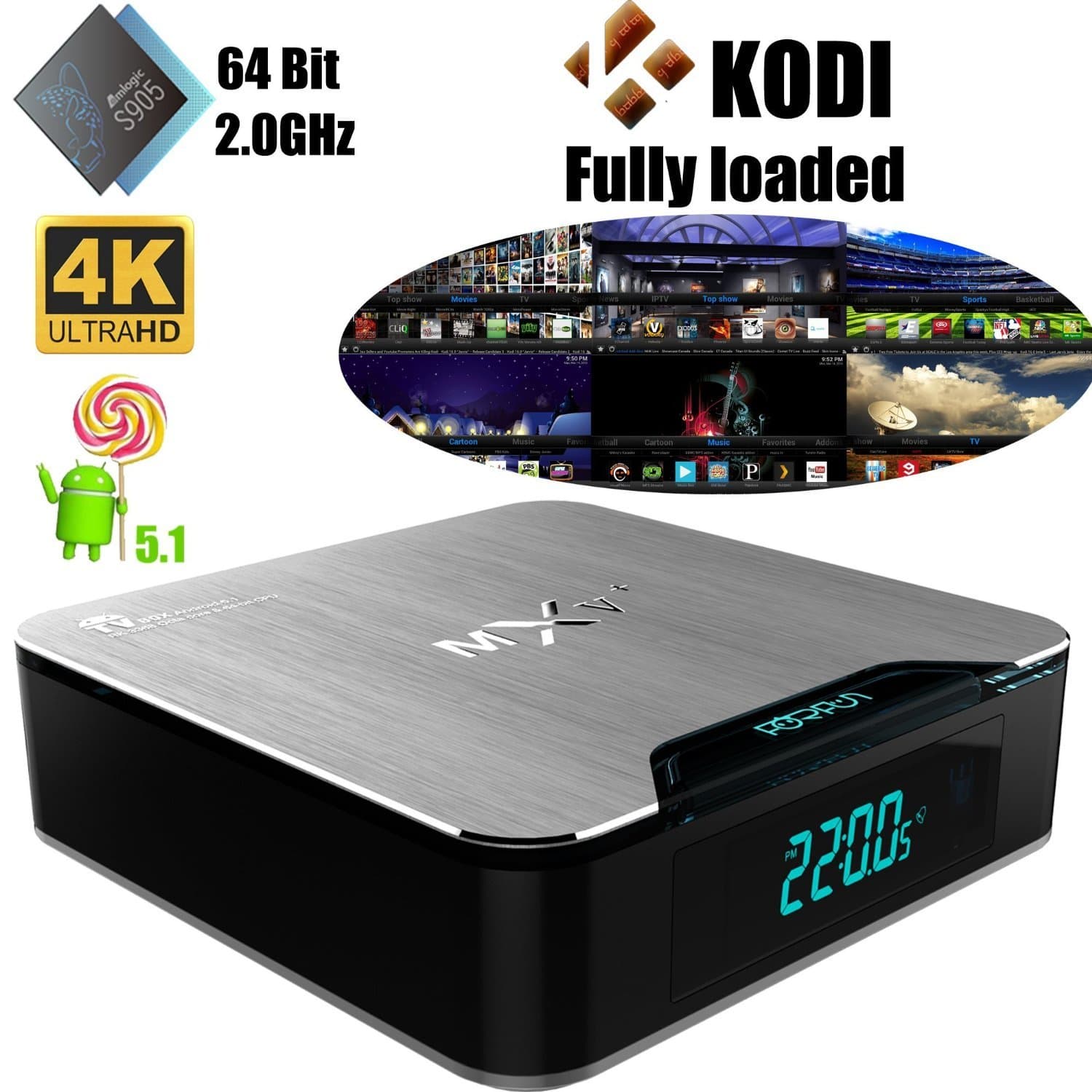 LDream Android Tv Box Amlogic S905 Quad Core 4K Streaming media Players With DDR3 1G HDMI 2.0 WiFi/Ethernet support H.265 DLNA Miracast