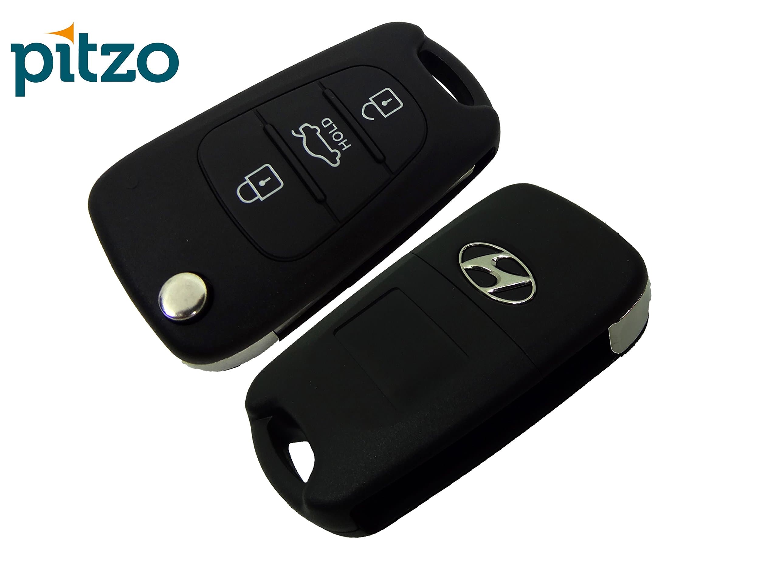 PITZO Replacement 3 Button Remote Flip Car Key Shell for Hyundai i20