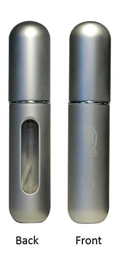Mini Refillable Perfume Spray Atomizer, 0.17 Ounce (Silver)