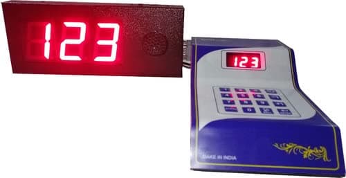 Dehmy 3 Digit Token calling Display system with ring bell for banks, restaurants, etc