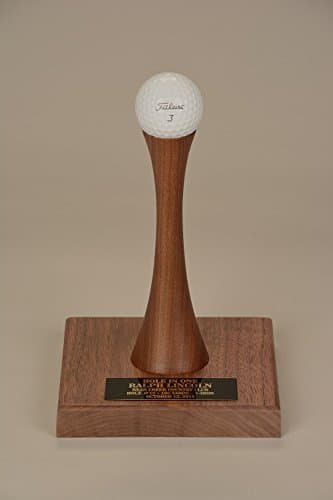GOLF TROPHY 1 BALL WALNUT DISPLAY