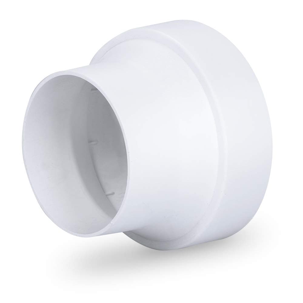 Inline Duct Increaser and Reducer Plastic Adapter Connector 5'' to 4'' (2PCs/Unit)