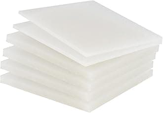 PP Polypropylene Sheet Plate Thickness 3mm-20mm Hard Sheet PVC Plate PP PE Sheet (200mm * 200mm * 12mm * 4 Pieces)