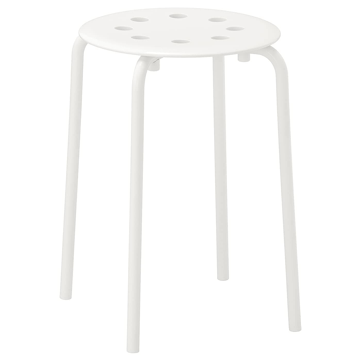 Steel - Marius Stool Stackable - ( White ), 46 cm, 5 cm