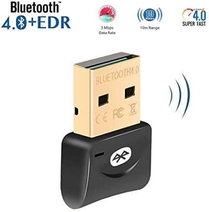 USB Bluetooth Adapter 4.0 Low Energy Micro Adapter Bluetooth Dongle Receiver Transfer Wireless for Laptop PC Desktop Computers Compatible Windows 10 8 7 Vista XP, Stereo Headset, Mouse, Keyboards