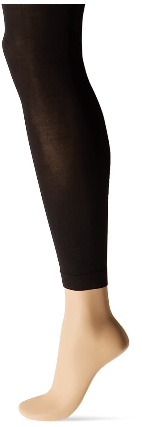 Script Footless Tights with X-Temp Technology, Same to Waist, Black