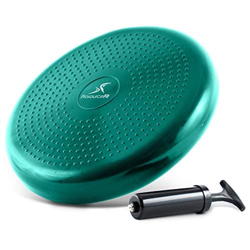 ProsourceFit Core Balance Disc Trainer, 14” Diameter with Pump for Improving Posture, Fitness, Stability