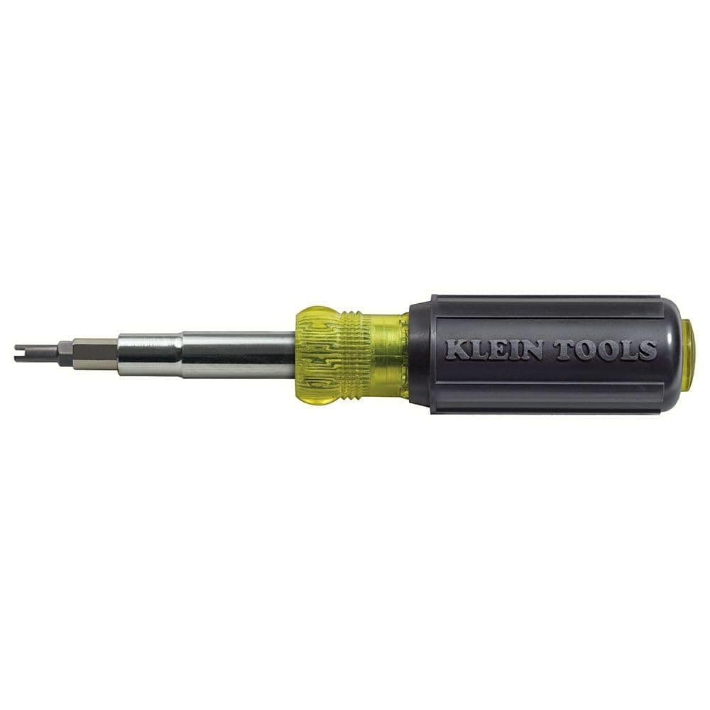 32527 11-in-1 Screwdriver/Nut Driver with Bit for Schrader Valves Cores, Multi-Colour