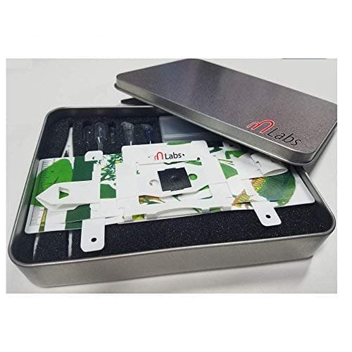 mLabs Deluxe Student Foldscope and Folding Scope Microscope Kit with 5 Nos Sample Slides