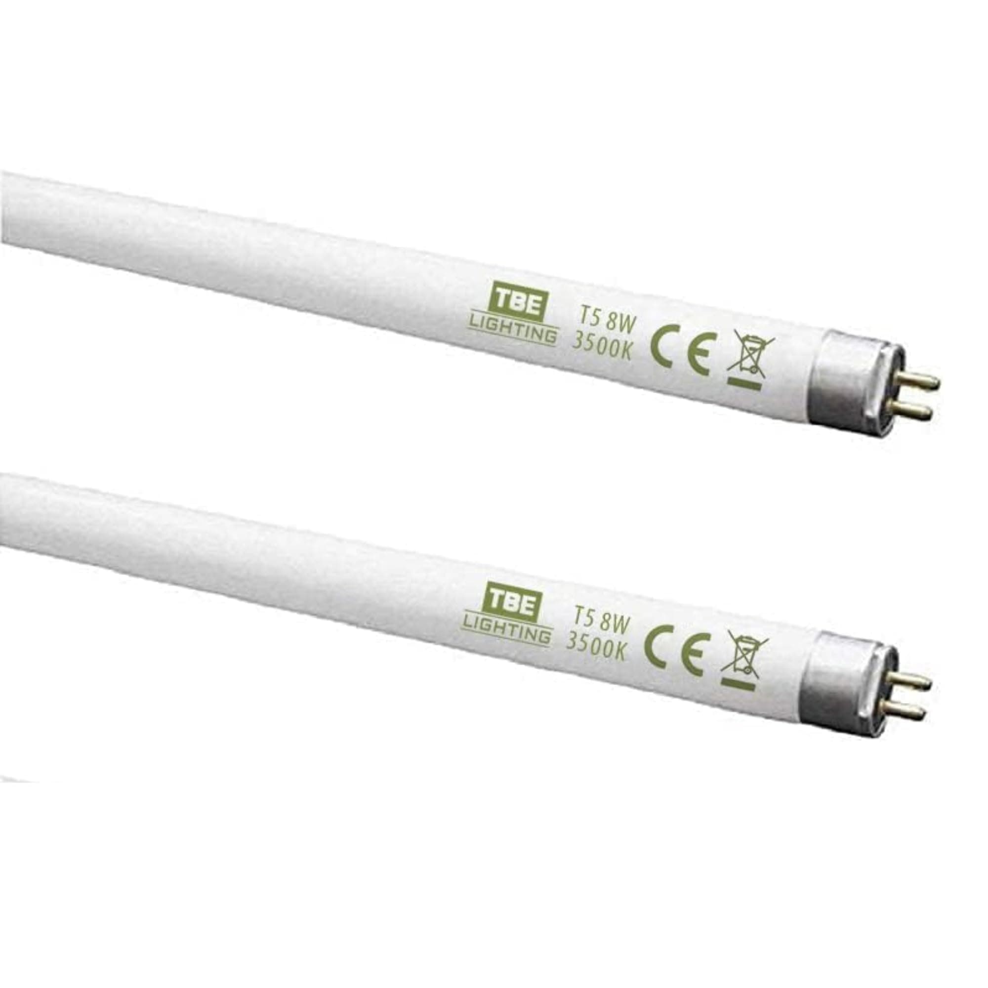 T5 8w Fluorescent Tube Lamps 288mm - CFL Bulbs - G5 2-Pin Base Fittings - T5 High Efficiency Lamps, for Emergency and Strip Lights - Soft White 3500K (2-Pack)