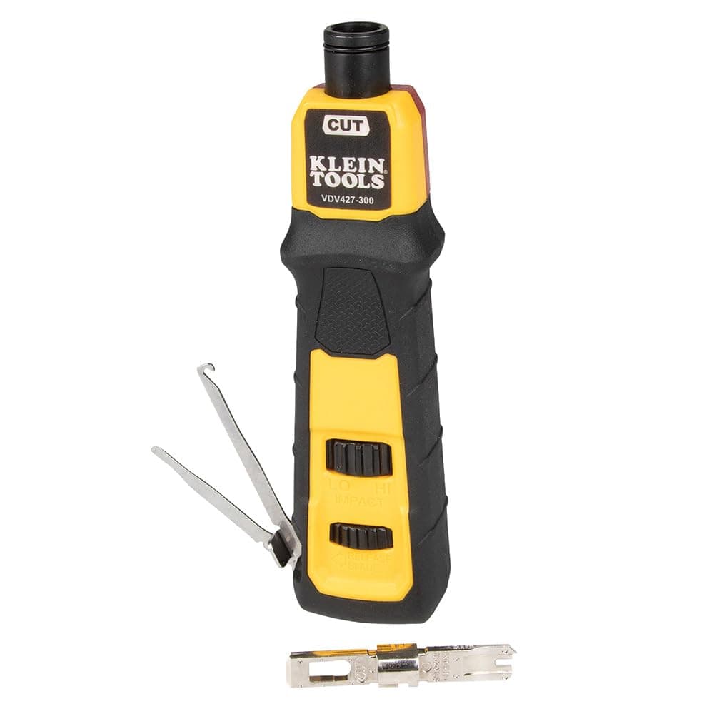 Klein Tools Impact Punchdown Tool, 66/110 Blade, Spring-Loaded, MIM with Bayonet-Style, Twist-and-Lock Socket, Data Punchdown VDV427-300
