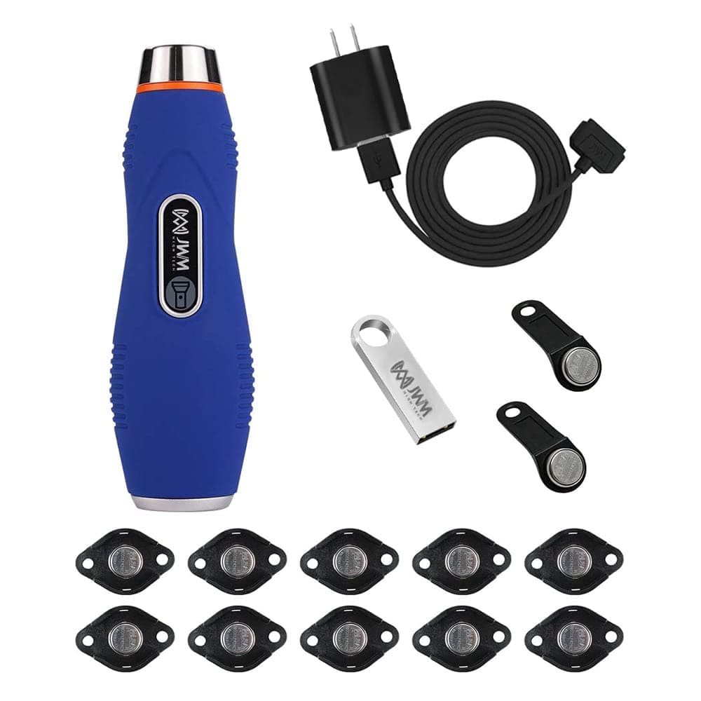 JWM iButton Guard Tour System with Flashlight, Security Patrol Wand with Free Cloud & Standalone Software, Alarm Clock and Pedometer for Hotel, Warehouse and Logistics Patrol