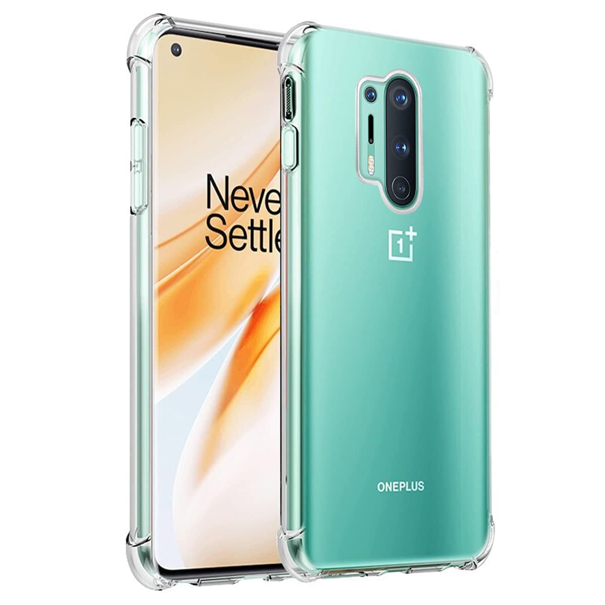 iCoverCase for OnePlus 8 Pro Case Clear, Corner Shockproof Protective Phone Case Soft TPU Slim Thin Case for OnePlus 8 Pro - Clear