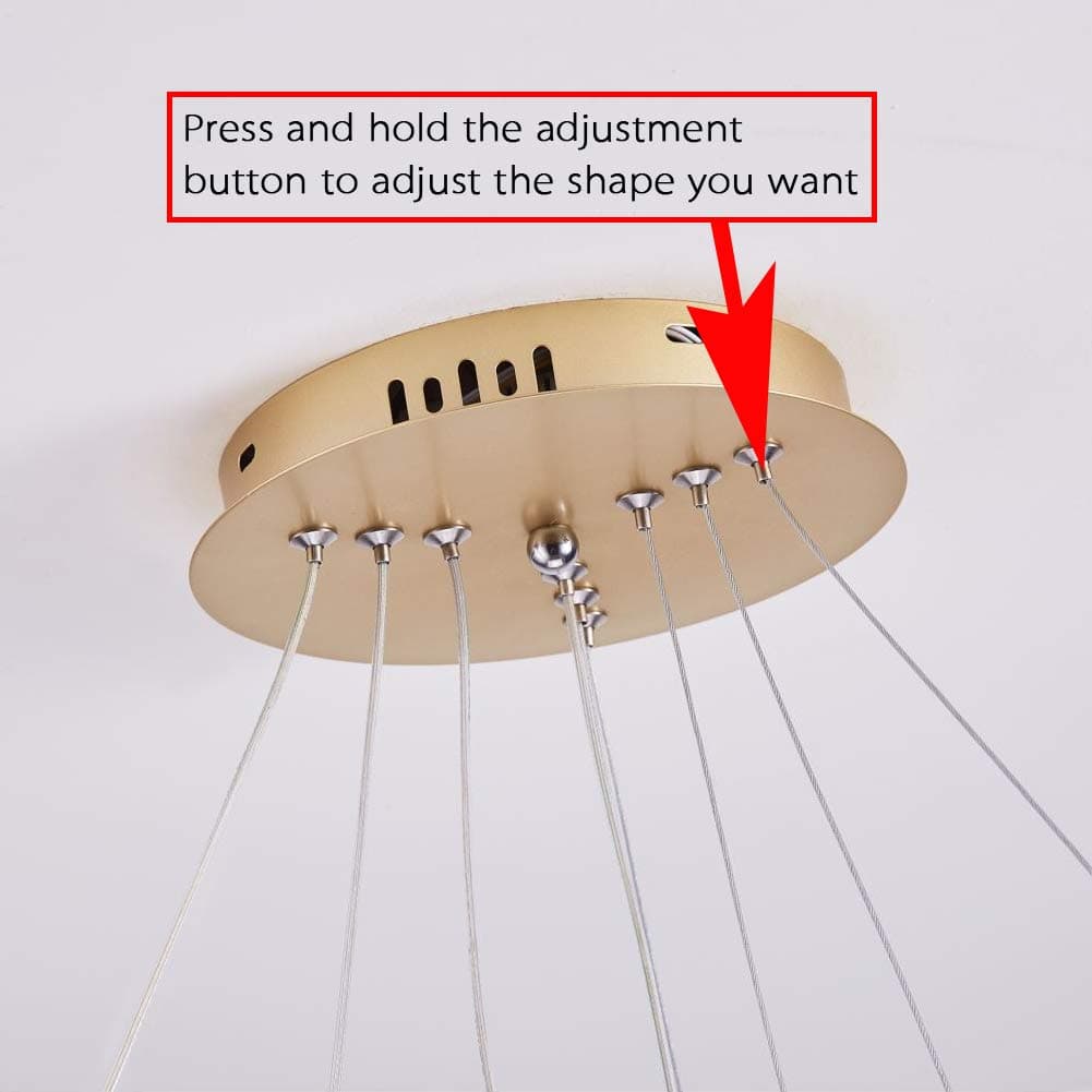 BVTECH Smart Modern LED Ceiling Pendant Light, 72W