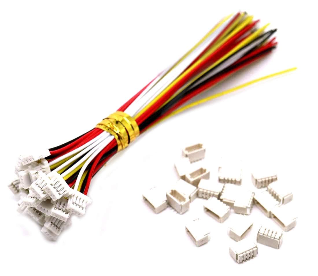 daier 20 Sets Mini Micro Sh 1.0 Jst 4-Pin Connector Plug Male with 150mm Cable & Female