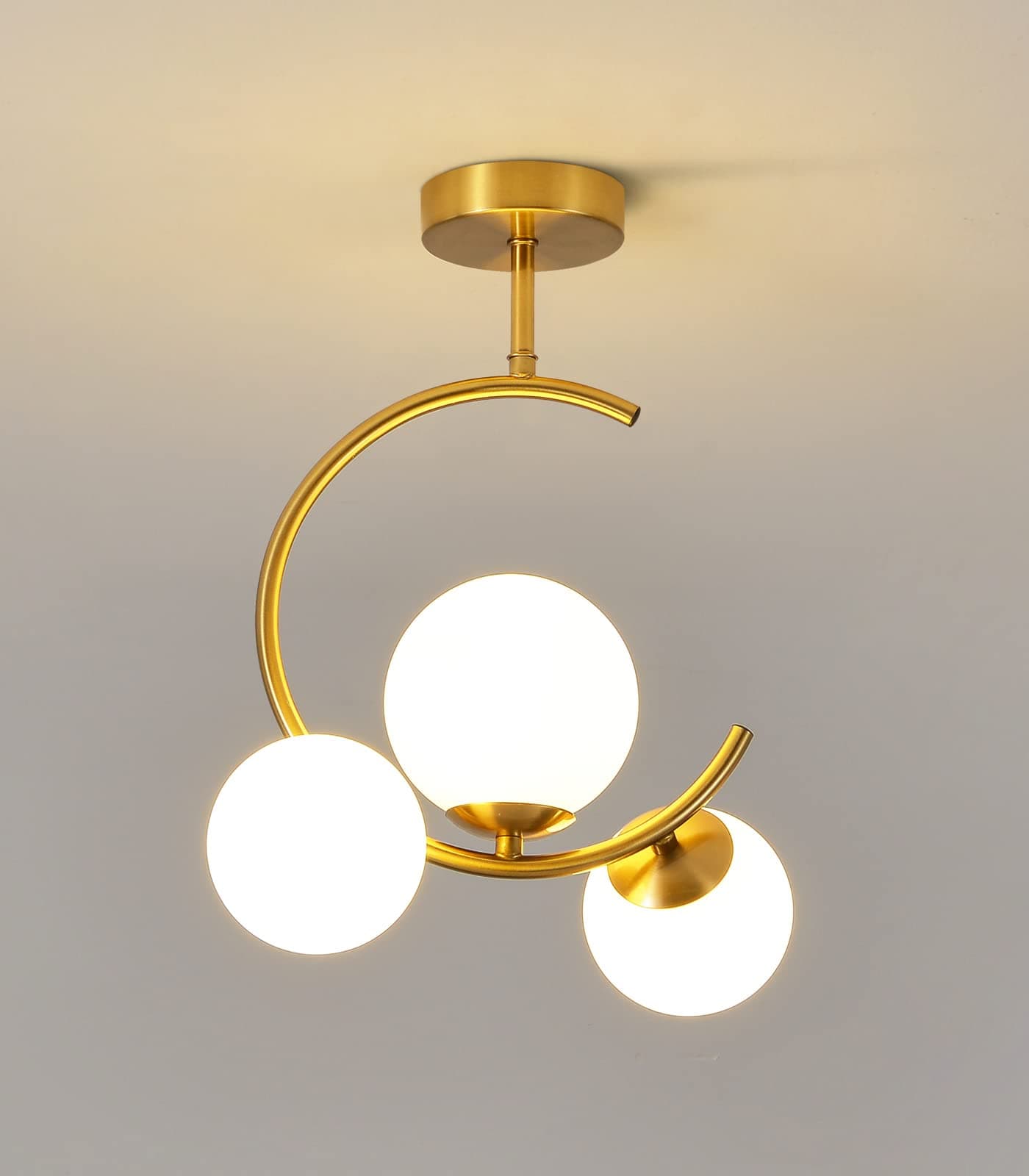 Milk white ball ceiling light