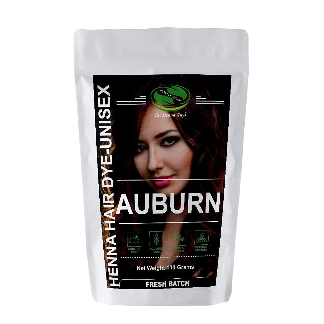 1 Pack Of Auburn Henna Hair & Beard Color/Dye 100 Grams - Natural Hair Color, Plant-based Hair Dye - The Henna Guys