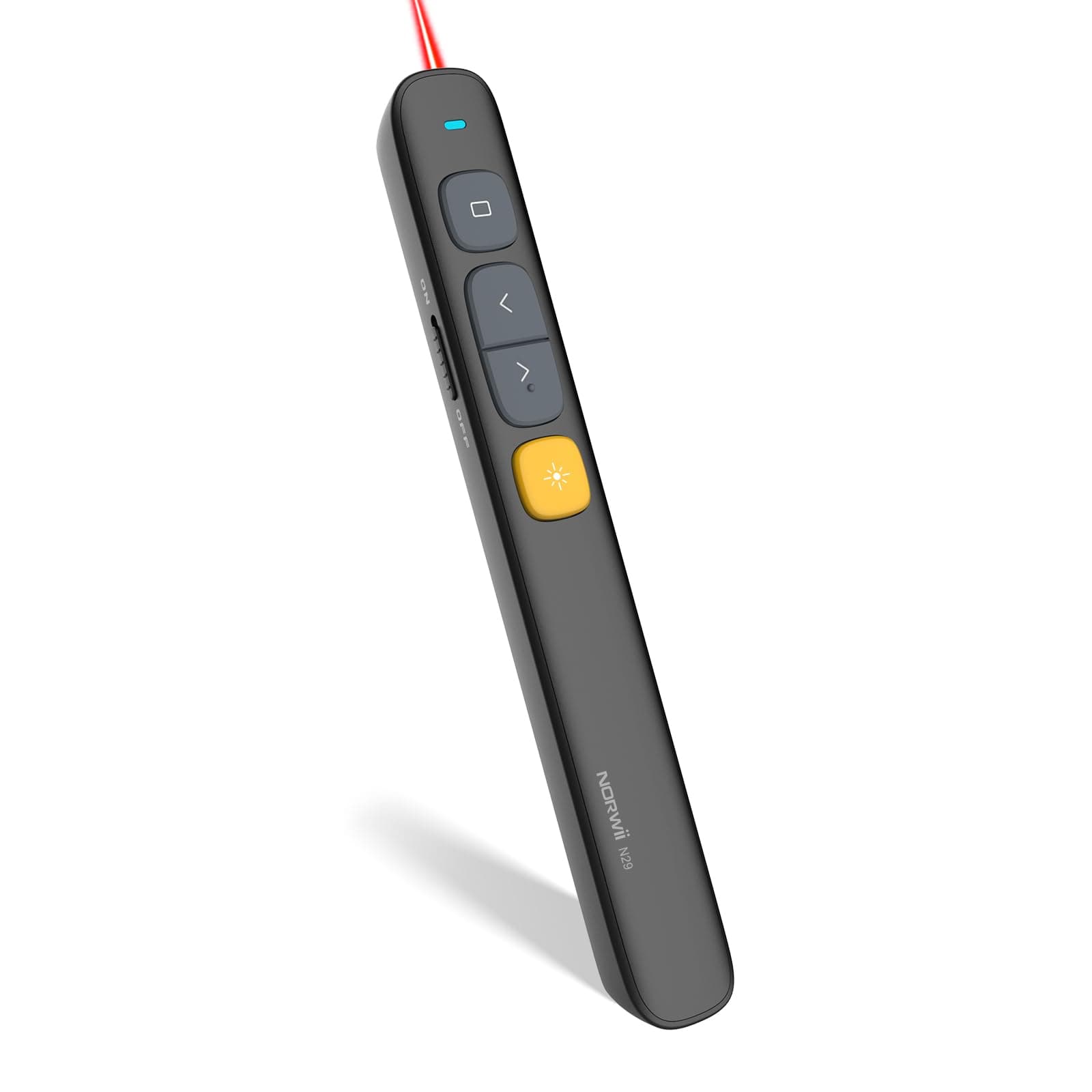N29 Presentation Pointer Presenter 100M, 2.4GHz Laser Pointer Presentation Clicker for Powerpoint Remote, Wireless Presenter with Hyperlink & Volume Control