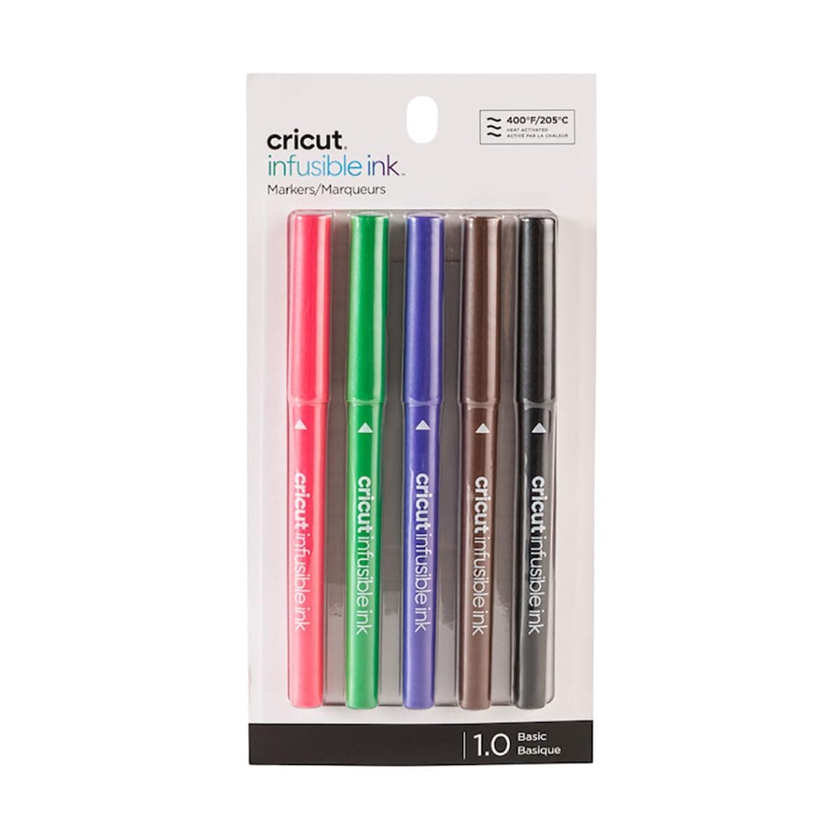 Cricut Infuser Ink Markers, Basic Medium Point Markers (1.0), 5 Count