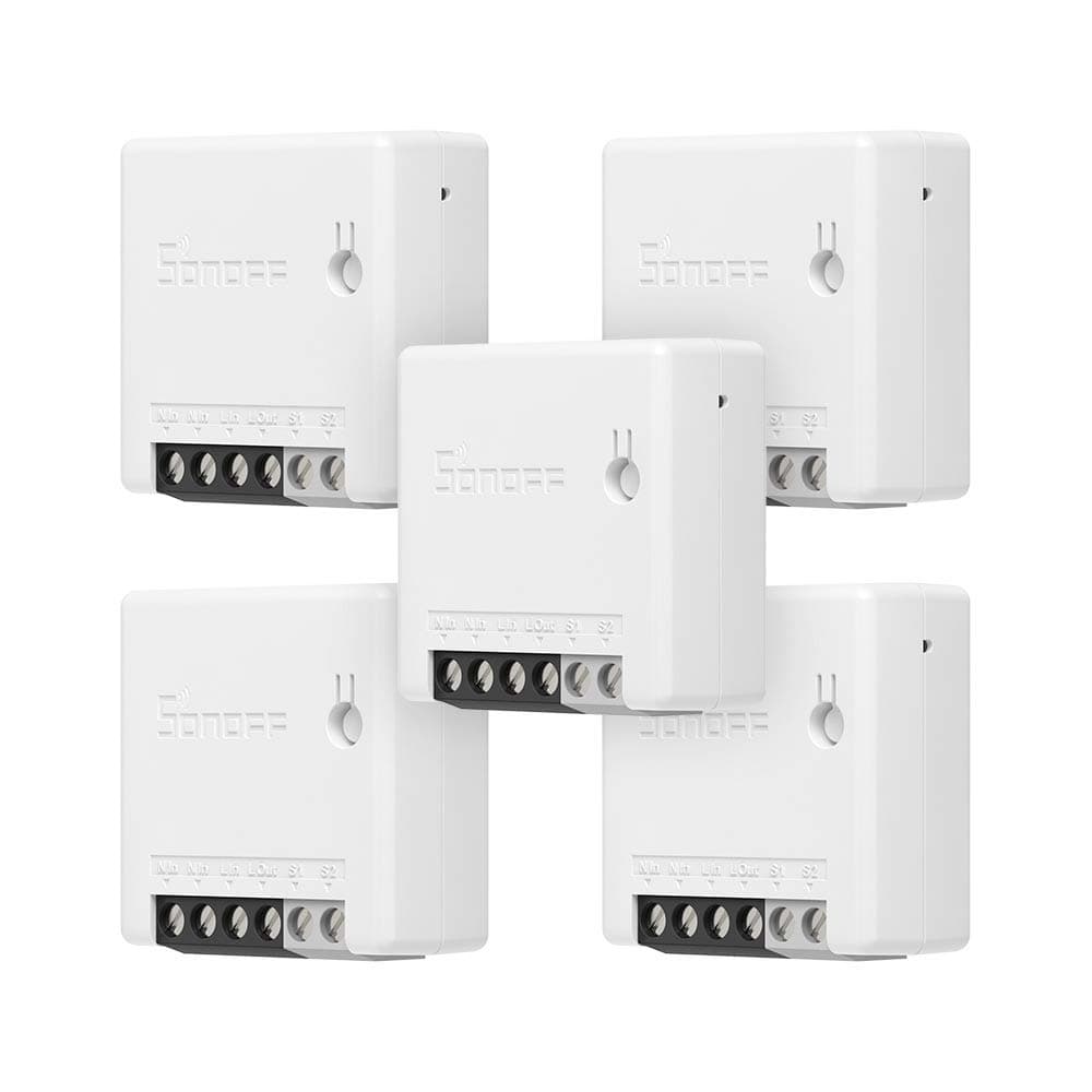 SONOFF Mini R2 10A Smart WiFi Wireless Light Switch, Universal DIY Module for Smart Home Automation Solution, Compatible with Alexa & Google Home Assistant, No Hub Required 5-pack