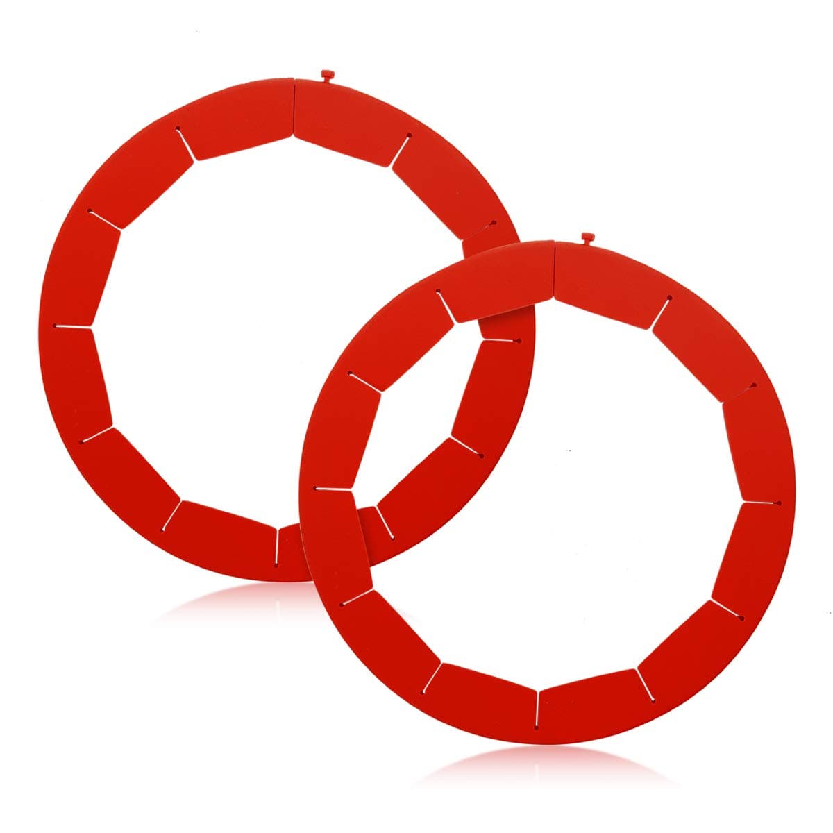 AIEVE Pie Crust Shield, 2 Pack Adjustable Silicone Pie Shield Pie Crust Protector For Baking Fit 8" To 12" Diameter Pies, Red