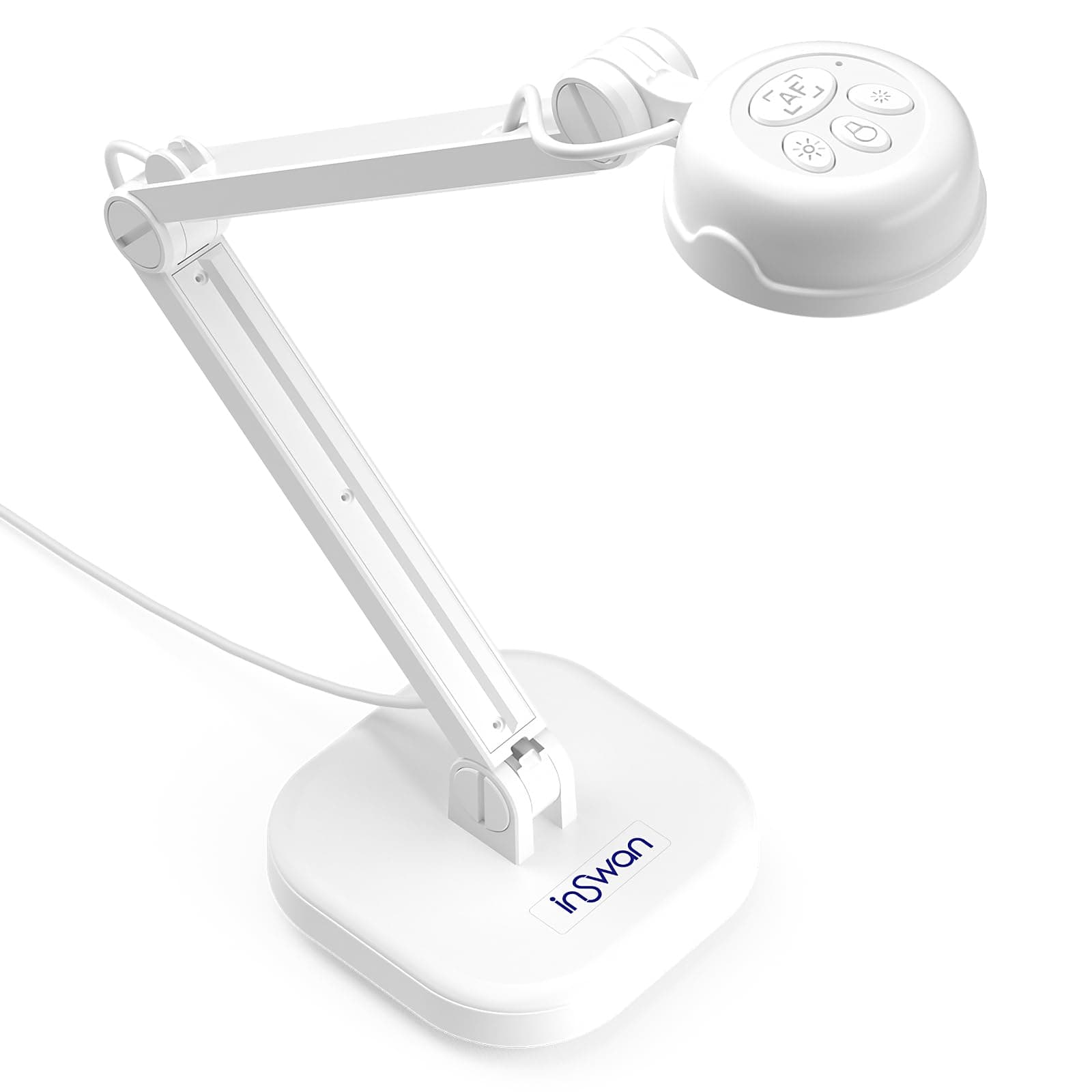 INSWAN INS-1 Mini 8MP USB Document Camera with Autofocus LED Auxiliary Light Ideal for Distance Education and Web Conferencing