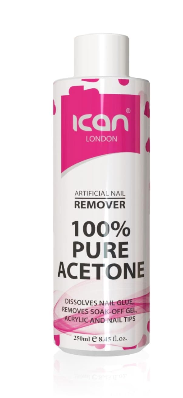 100% Pure Acetone Nail Polish Remover UV GEL Soak Off 250ml clear