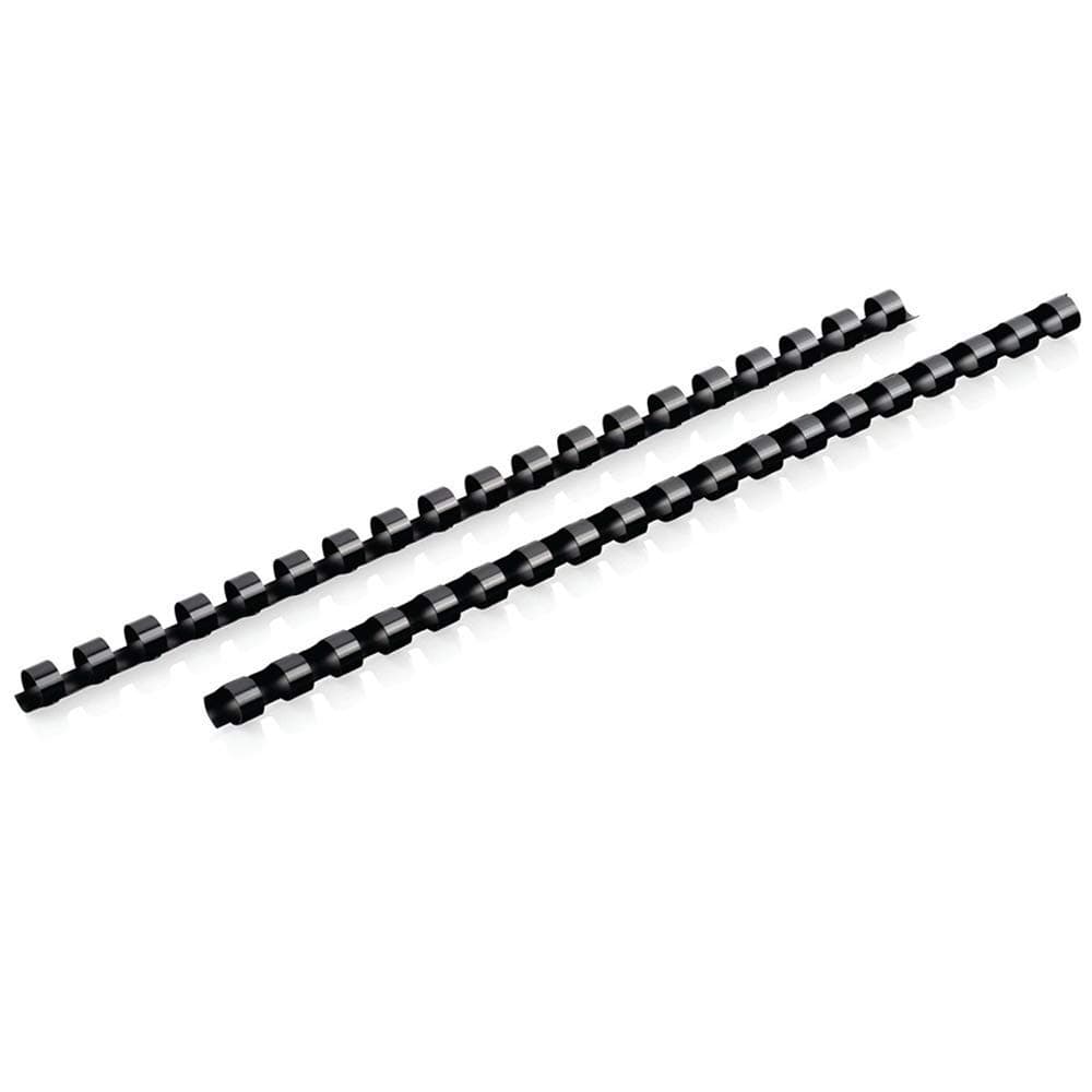 Mead CombBind Binding Spines/Spirals/Coils/Combs, 3/8", 55 Sheet Capacity, Black, 125 Pack (4000132)