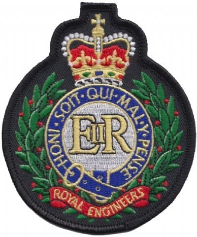 Royal Engineers RE British Army Crest MOD Embroidered Patch