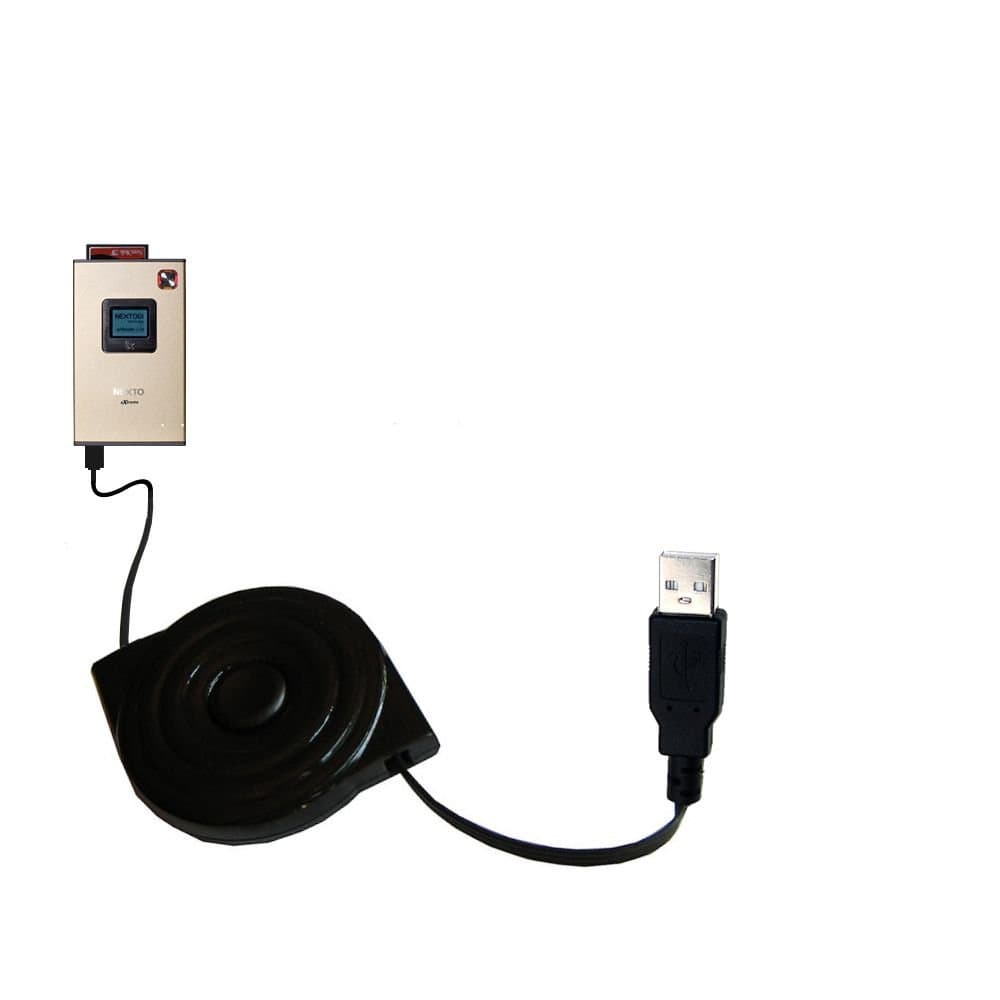 Compact Retractable USB Cable Charging Compatible with Nexto Extreme ND-2700 with TipExchange Upgradeable System