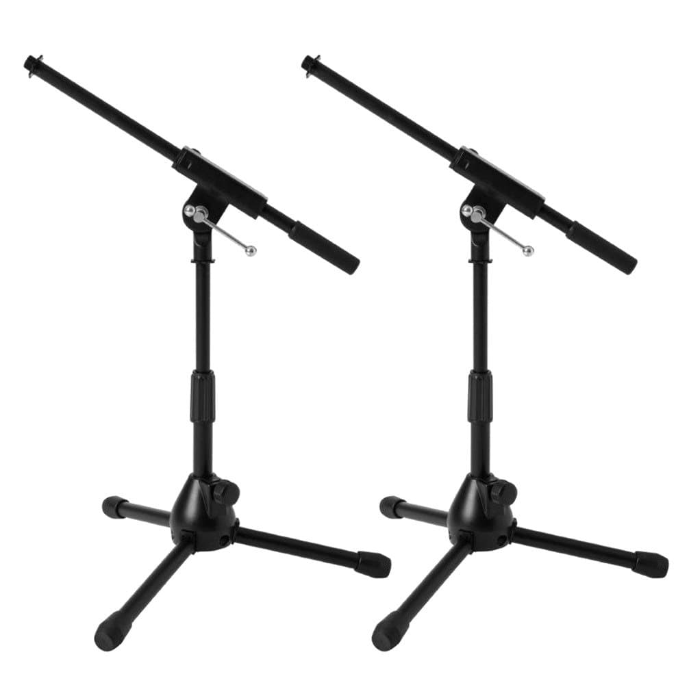 Ultimate SupportJS-MCFB50 Low-Profile Mic Stand with Fixed-Length Boom W/Adjustable Height of 16" to 23" - 2 Pack