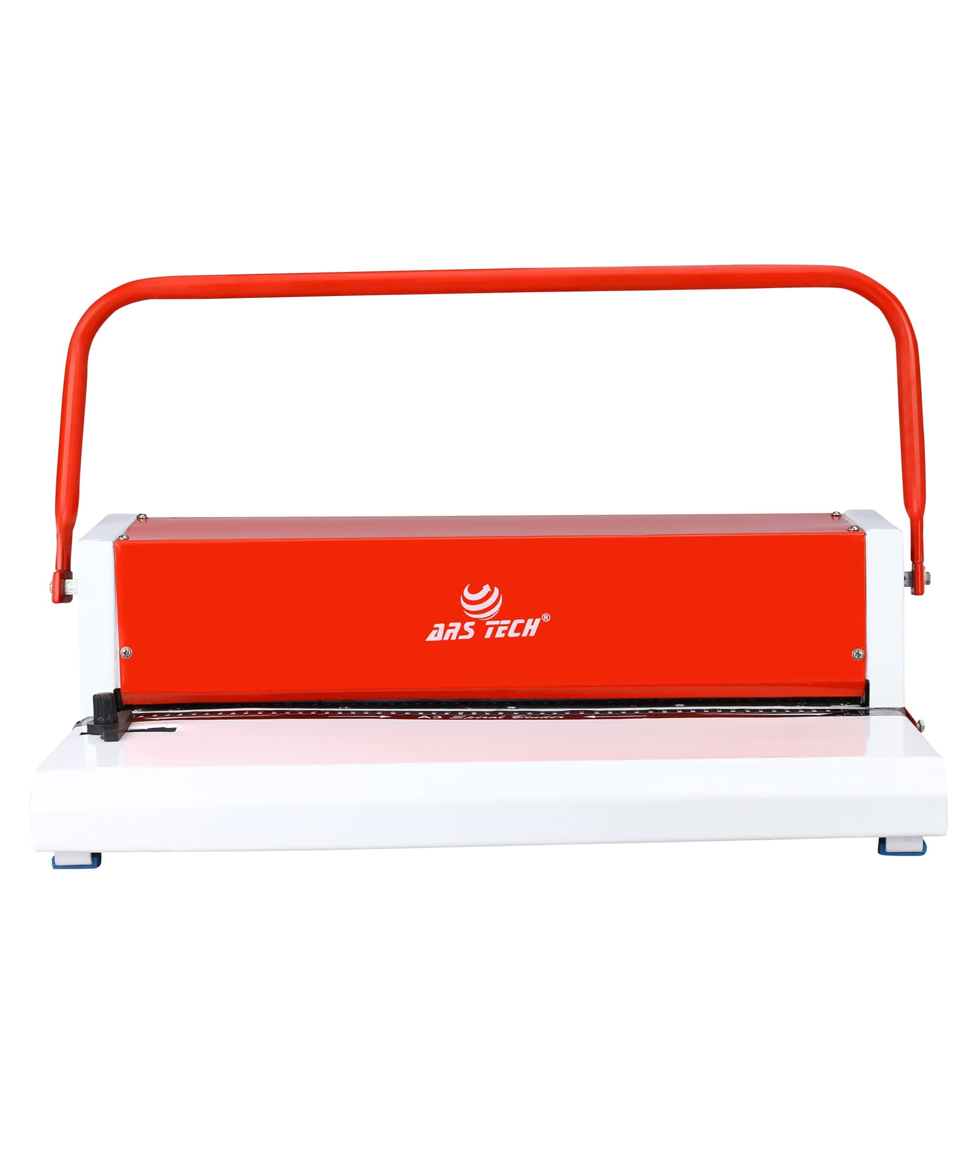 A3 Spiral Binding Machine 10-12 Sheets Punch Every Single Slot, 52 Holes Heavy Duty Machine(Red/White)