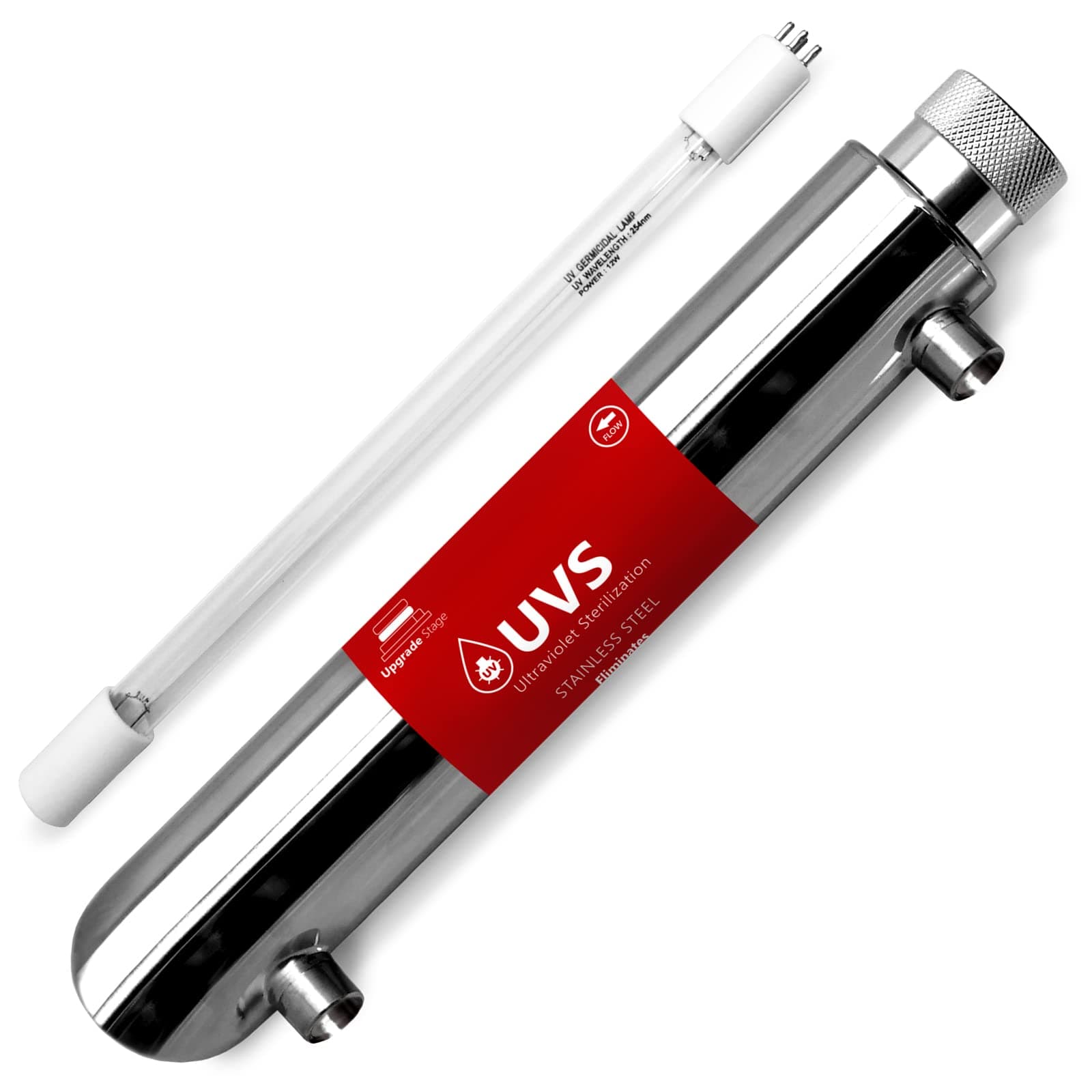 Express Water – UV Water Filter Replacement – UV Water System – 12 Inch UV Light Housing with 10 inch Bulb – Under Sink and Reverse Osmosis System