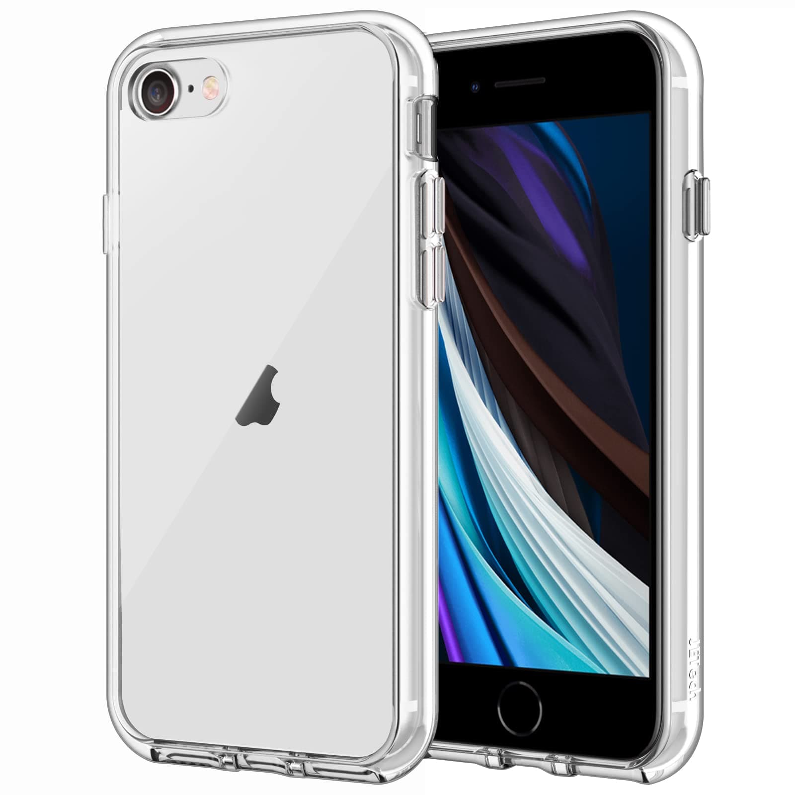 JETech Case for iPhone SE 3/2 (2022/2020 Edition), iPhone 8/7, 4.7-Inch, Non-Yellowing Shockproof Phone Bumper Cover, Anti-Scratch Clear Back (Clear)