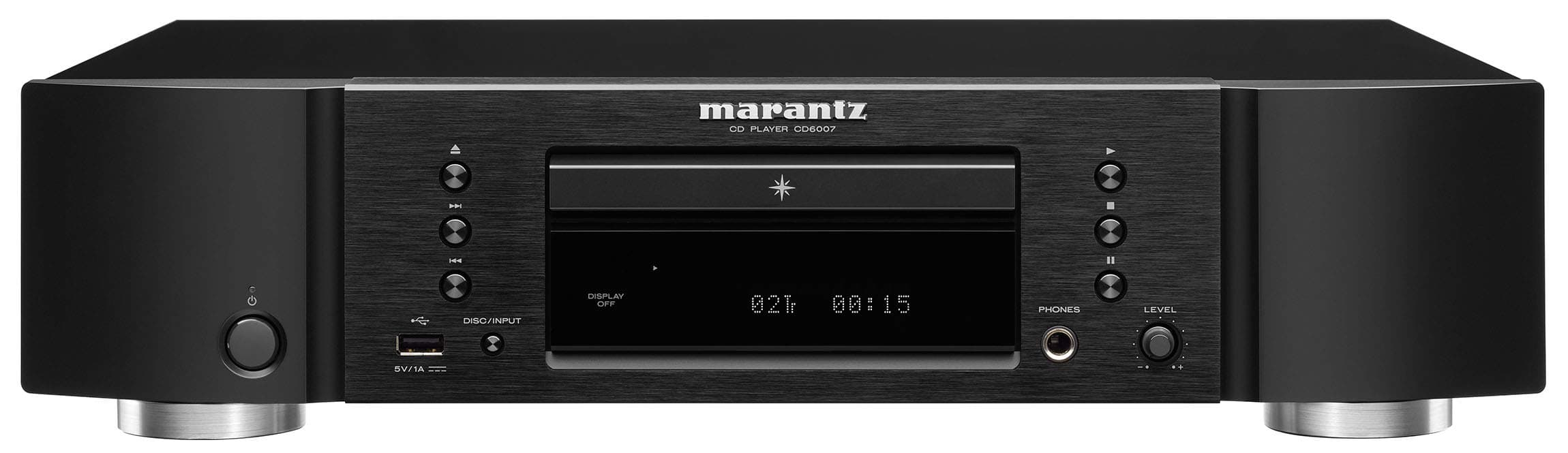 Marantz CD6007 CD Player, Fine Tuned CD Player with USB Port, High Resolution D/A Conversion, Up to 192 kHz/24 Bits, Headphone Amplifier, Digital Filters - Black