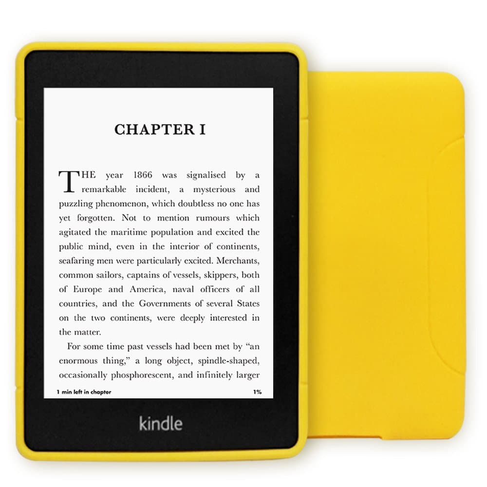 Young Me for All New Kindle E-Reader (10th Generation, 2019 Release and 8th Generation, 2016 Release) Series Case- Ultra Slim Soft Silicone Back and TPU Skin Cover/Case for Kindle E-Reader 6" Yellow